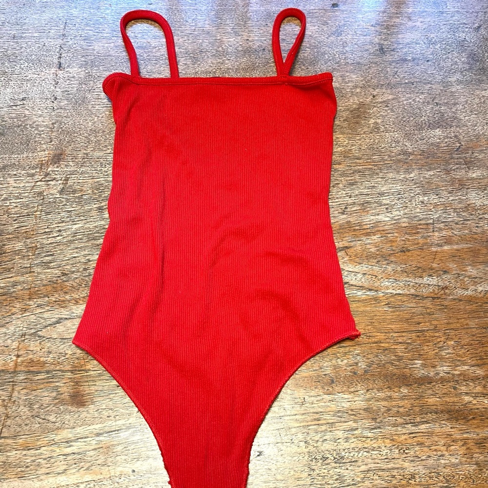 Red Brandy Melville Bodysuit